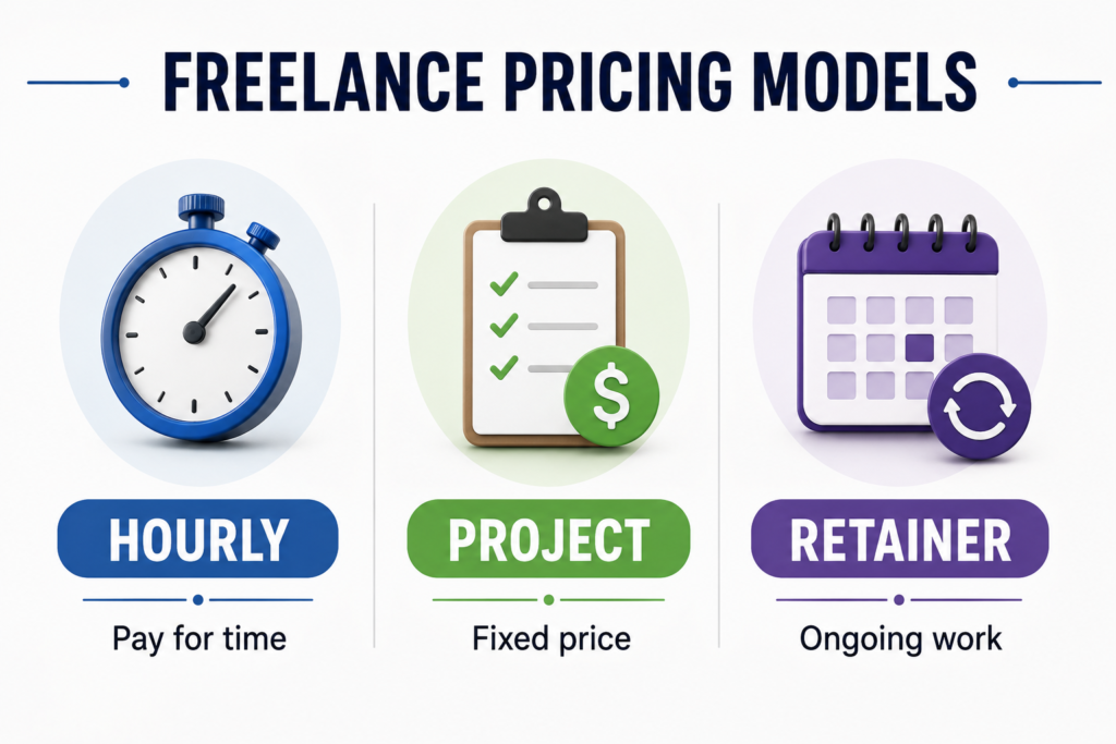 Hourly vs project vs retainer freelance pricing