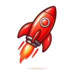 Rocket icon representing actionable learning, skill development, and personal growth through technology.