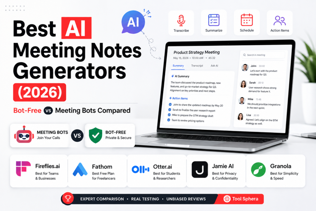 Best AI meeting notes generators comparison in 2026