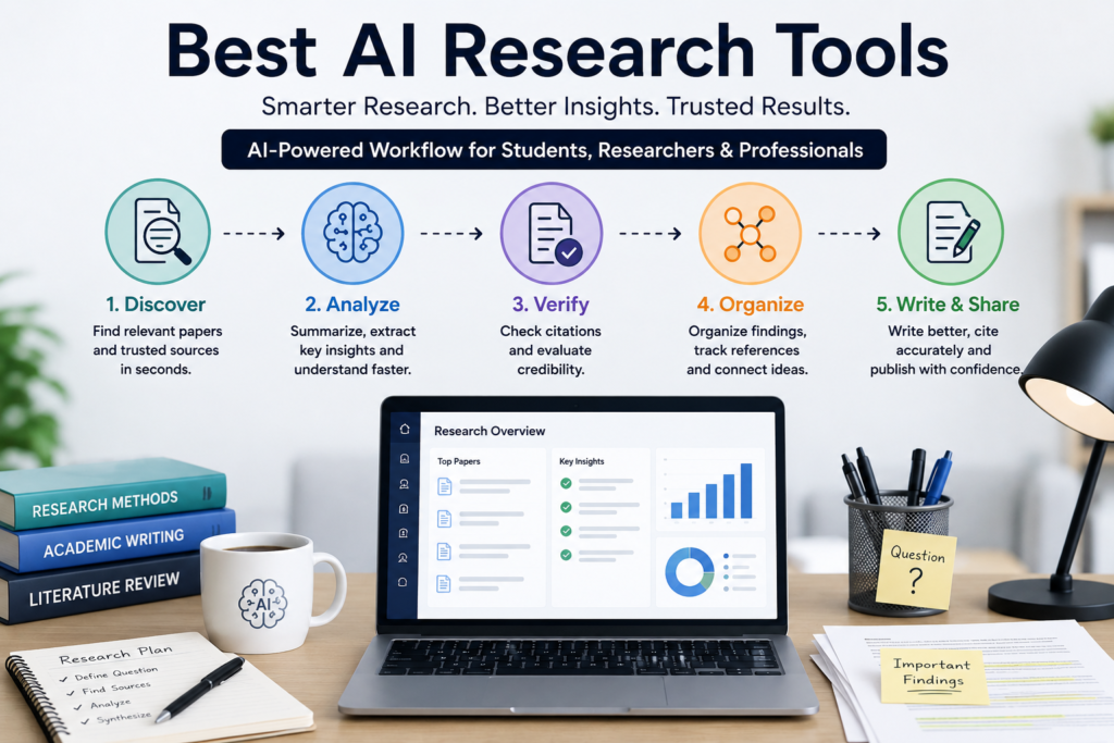 Best AI research tools for students, researchers and professionals