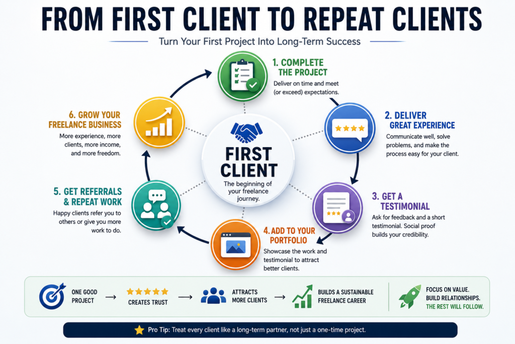 How to turn a first freelance client into repeat work