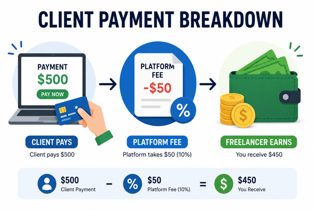 How freelance platform fees affect earnings