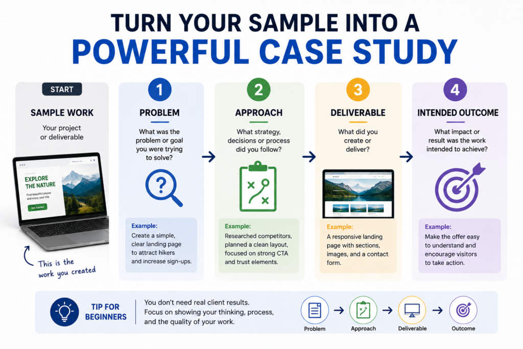 Freelance portfolio case study structure for beginners