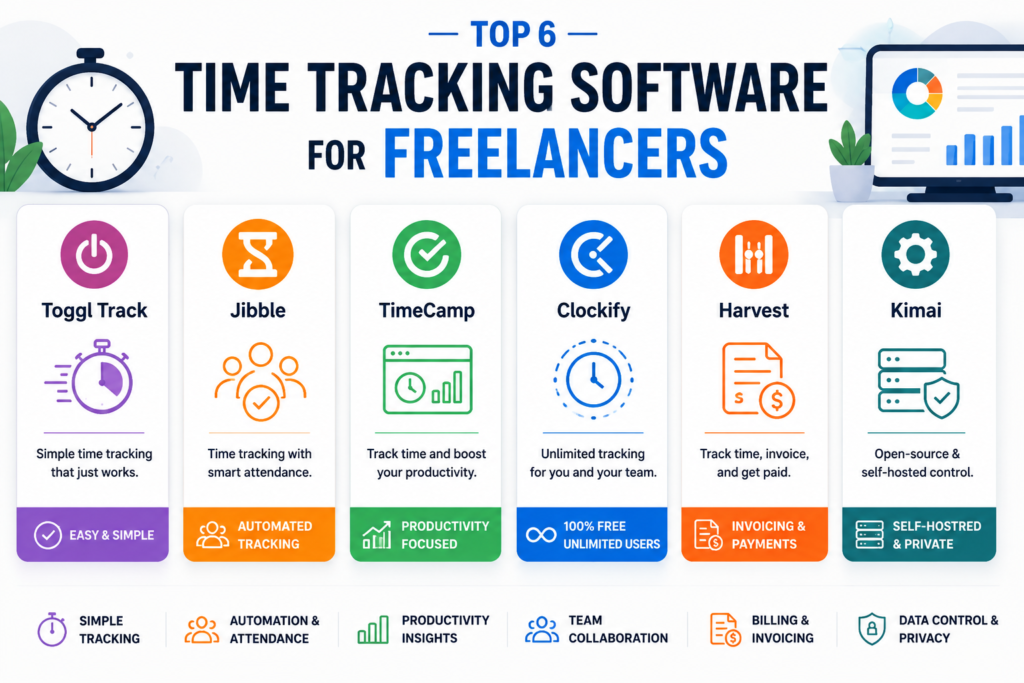 Comparison of time tracking software for freelancers