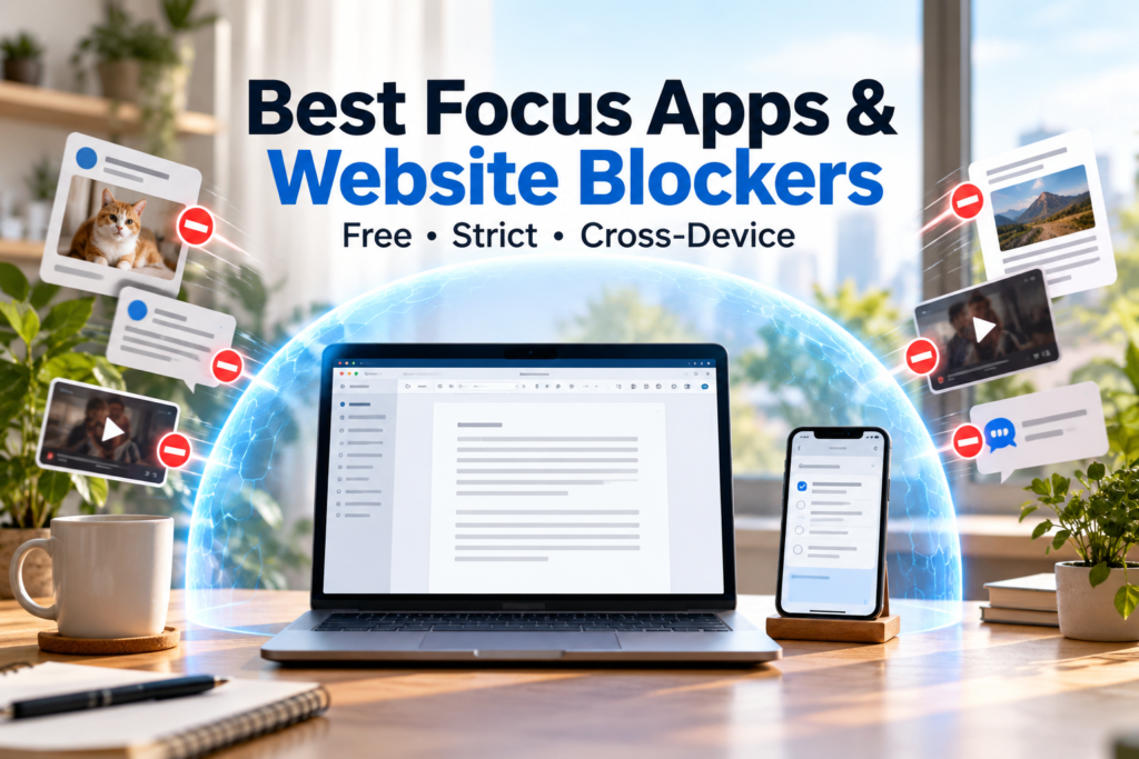 Best focus apps and website blockers for free, strict and cross-device blocking
