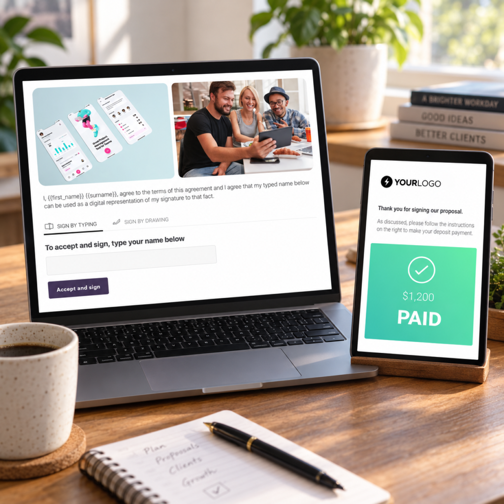 Better Proposals document with pricing, signature and payment options