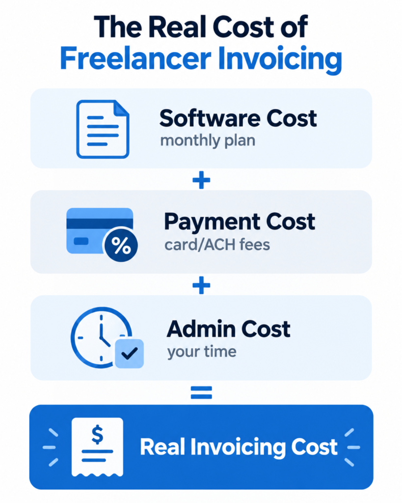 Software payment and admin costs of freelance invoicing