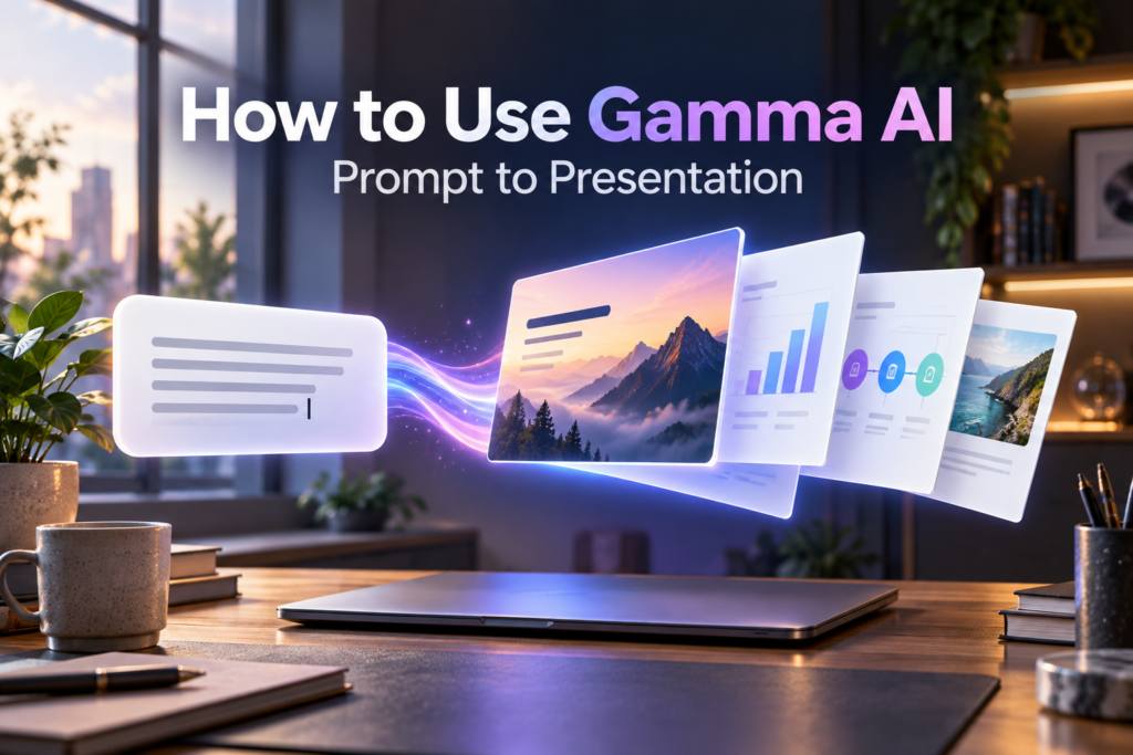 How to use Gamma AI to turn a prompt into a presentation