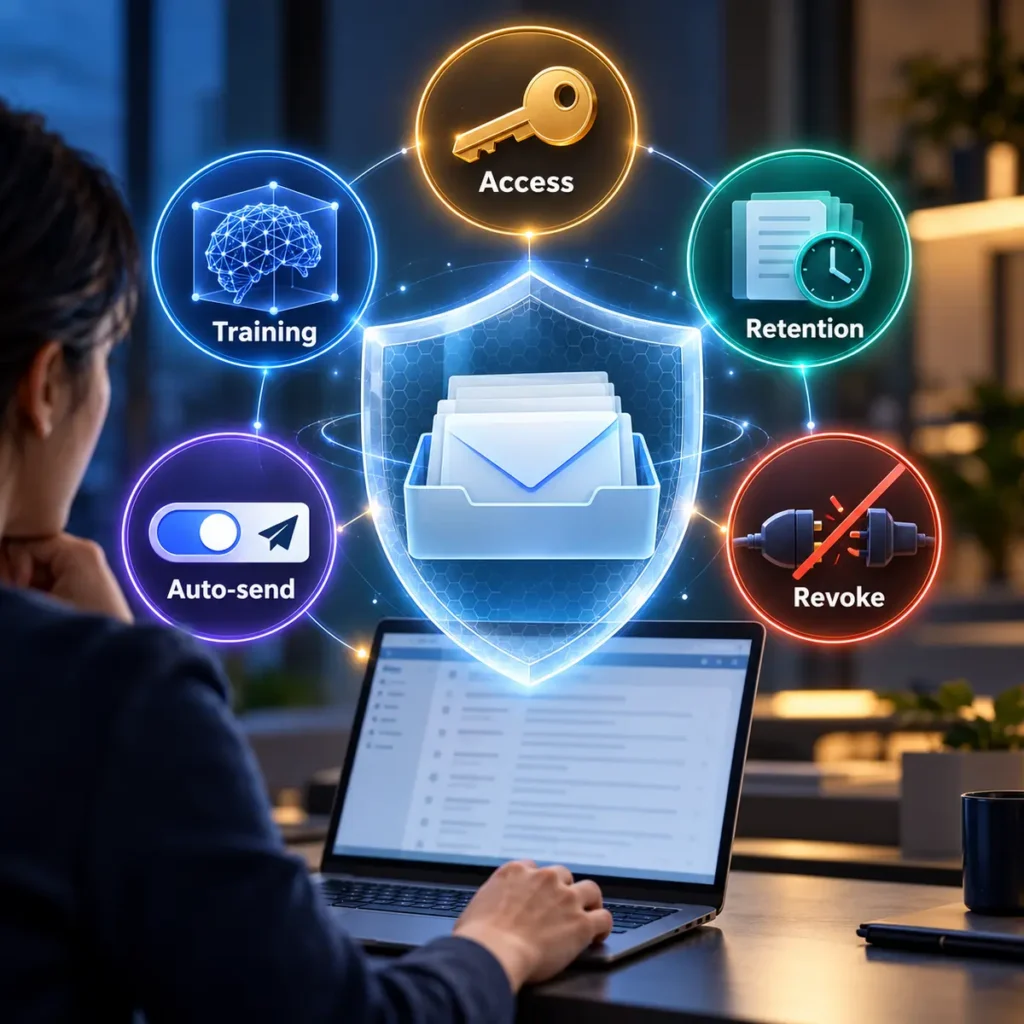 Privacy and permissions checklist for AI email assistants